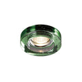 Diyas Crystal Round Recessed Downlight with Green Rim