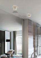 Diyas Dante Recessed Downlight with 3 Levels of Crystal Beads in French Gold with Clear Crystal