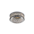 Diyas Dante Recessed Downlight with 3 Levels of Crystal Beads in Polished Chrome with Clear Crystal