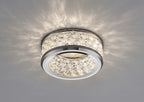 Diyas Dante Recessed Downlight with 3 Levels of Crystal Beads in Polished Chrome with Clear Crystal