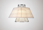 Diyas Davina 2 Light Wall Light in Polished Chrome with Crystal and White Shade
