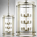 Diyas Eaton 12 Light Ceiling Lantern in Antique Brass