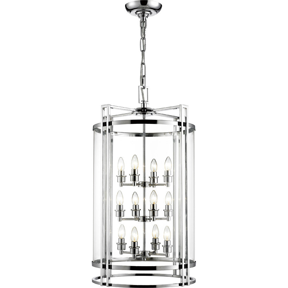 Diyas Eaton 12 Light Ceiling Lantern in Polished Chrome