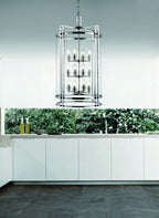 Diyas Eaton 12 Light Ceiling Lantern in Polished Chrome