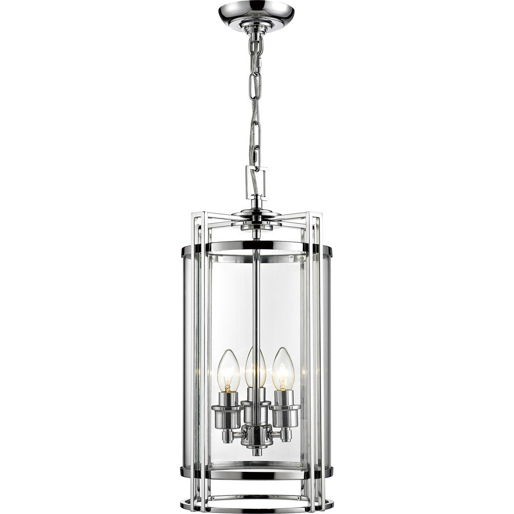 Diyas Eaton 3 Light Ceiling Lantern in Polished Chrome