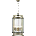 Diyas Eaton 4 Light Ceiling Lantern in Antique Brass