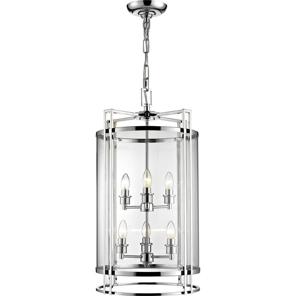 Diyas Eaton 6 Light Pendant Light in Polished Chrome