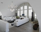 Diyas Eden 8 Light Pendant Light in Polished Chrome with Crystal