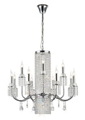 Diyas Emily 13 Light Pendant Light in Polished Chrome with Crystal