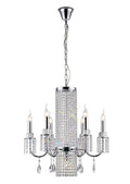 Diyas Emily 7 Light Pendant Light in Polished Chrome with Crystal