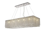 Diyas Empire 14 Light Bar Pendant Light in Polished Chrome with Crystal
