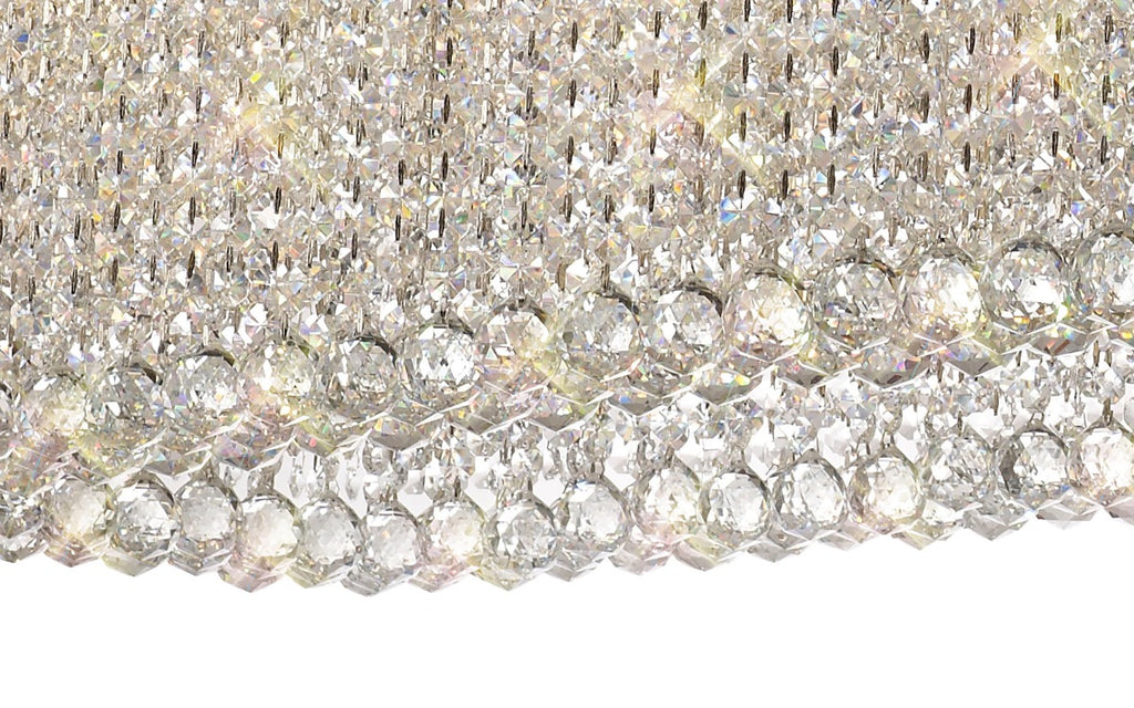 Diyas Empire 14 Light Bar Pendant Light in Polished Chrome with Crystal