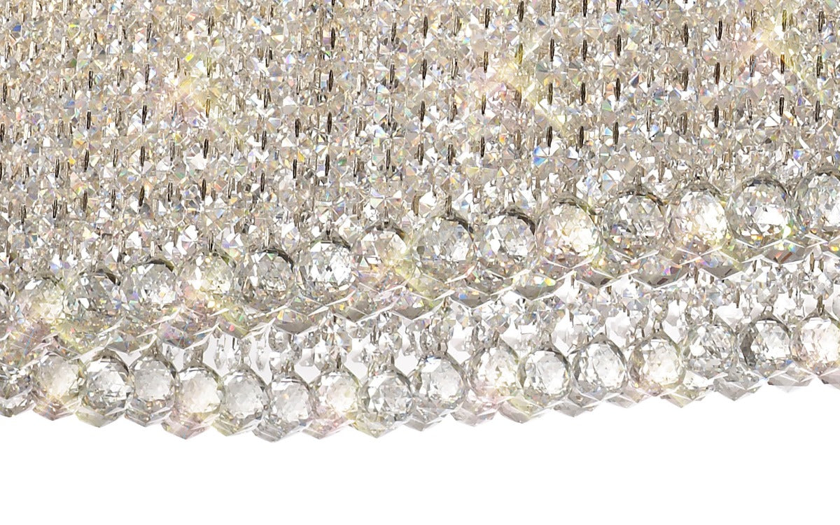 Diyas Empire 14 Light Bar Pendant Light in Polished Chrome with Crystal