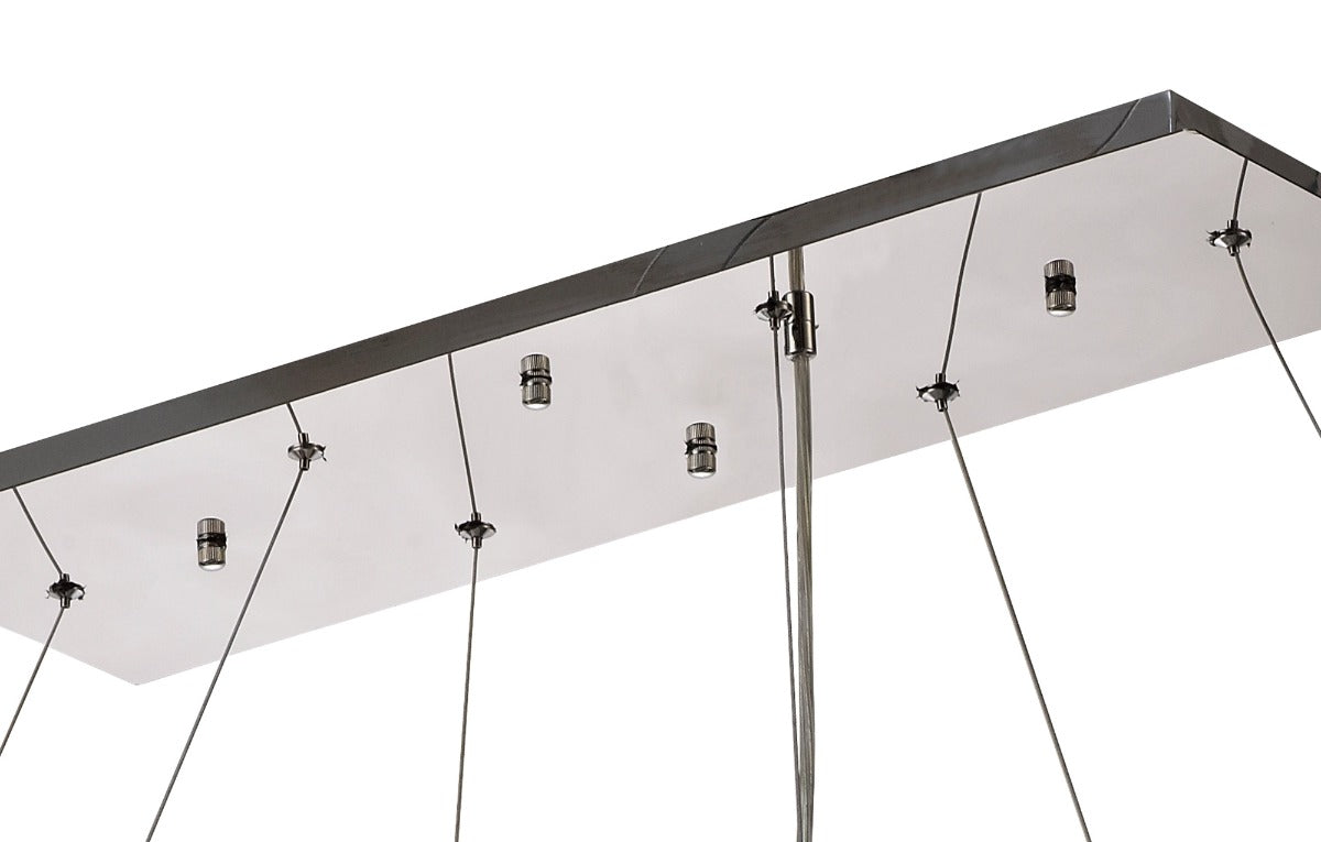 Diyas Empire 14 Light Bar Pendant Light in Polished Chrome with Crystal