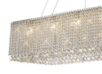 Diyas Empire 14 Light Bar Pendant Light in Polished Chrome with Crystal