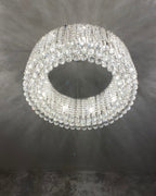 Diyas Empire 9 Light Pendant Light in Polished Chrome with Crystal