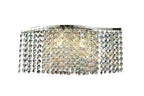 Diyas Fabio 2 Light Switched Wall Light in Polished Chrome with Crystal