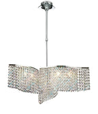 Diyas Fabio 6 Light Semi Flush Ceiling Light in Polished Chrome with Crystal