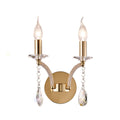 Diyas Fiore Double Wall Light in French Gold with Crystal