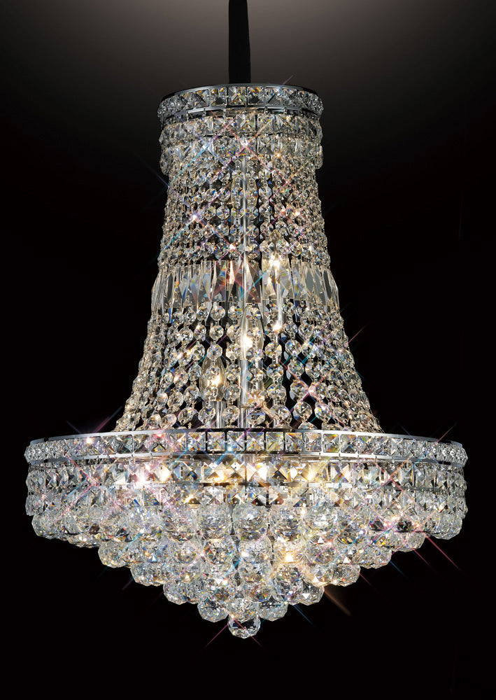 Diyas Frances 14 Light Pendant Light in Polished Chrome with Crystal