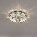 Diyas Galaxy Round Recessed Downlight in Polished Chrome with Crystal