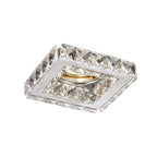 Diyas Galaxy Square Recessed Downlight in Polished Chrome with Crystal
