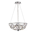 Diyas Galilea 4 Light Pendant Light in Polished Chrome with Crystal