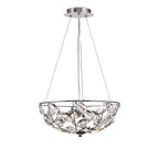 Diyas Galilea 4 Light Pendant Light in Polished Chrome with Crystal