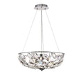 Diyas Galilea 6 Light Pendant Light in Polished Chrome with Crystal