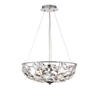 Diyas Galilea 6 Light Pendant Light in Polished Chrome with Crystal