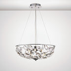 Diyas Galilea 6 Light Pendant Light in Polished Chrome with Crystal