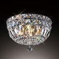 Diyas Georgina 4 Light Flush Ceiling Light in Polished Chrome with Crystal