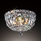 Diyas Georgina 4 Light Flush Ceiling Light in Polished Chrome with Crystal