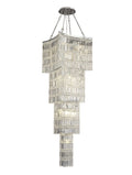 Diyas Gianni 11 Light Tall Pendant Light in Polished Chrome with Crystal