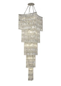 Diyas Gianni 15 Light Tall Pendant Light in Polished Chrome with Crystal