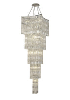 Diyas Gianni 15 Light Tall Pendant Light in Polished Chrome with Crystal