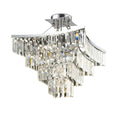 Diyas Gianni 5 Light Semi Flush Ceiling Light in Polished Chrome with Crystal