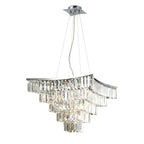 Diyas Gianni 9 Light Pendant Light in Polished Chrome with Crystal