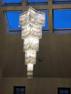 Diyas Gianni 15 Light Tall Pendant Light in Polished Chrome with Crystal