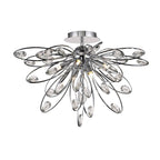 Diyas Harlow 6 Light Ceiling Light in Polished Chrome with Crystal