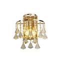 Diyas Inina 2 Light Switched Wall Light in French Gold with Crystal