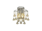 Diyas Inina 2 Light Switched Wall Light in Polished Chrome with Crystal
