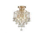 Diyas Inina 4 Light Ceiling Light in French Gold with Crystal