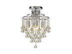 Diyas Inina 4 Light Ceiling Light in Polished Chrome with Crystal