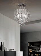 Diyas Inina 4 Light Ceiling Light in Polished Chrome with Crystal