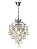 Diyas Inina 4 Light Pendant Light in Polished Chrome with Crystal