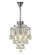 Diyas Inina 4 Light Pendant Light in Polished Chrome with Crystal