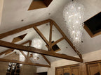 Diyas Inina 15 Light Tall Pendant Light in Polished Chrome with Crystal
