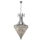 Diyas Kanya 10 Light Pendant Light in Polished Chrome with Crystal