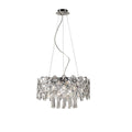 Diyas Kenzie 10 Light Pendant Light in Polished Chrome with Crystal